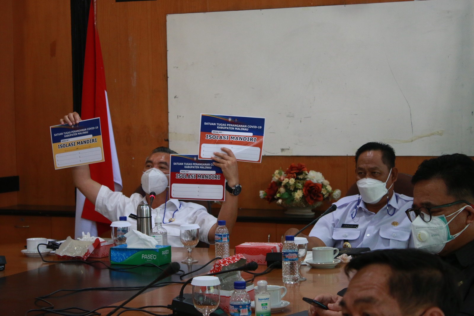 RAPAT PENANGANAN COVID 19 BERSAMA CAMAT PERBATASAN main image