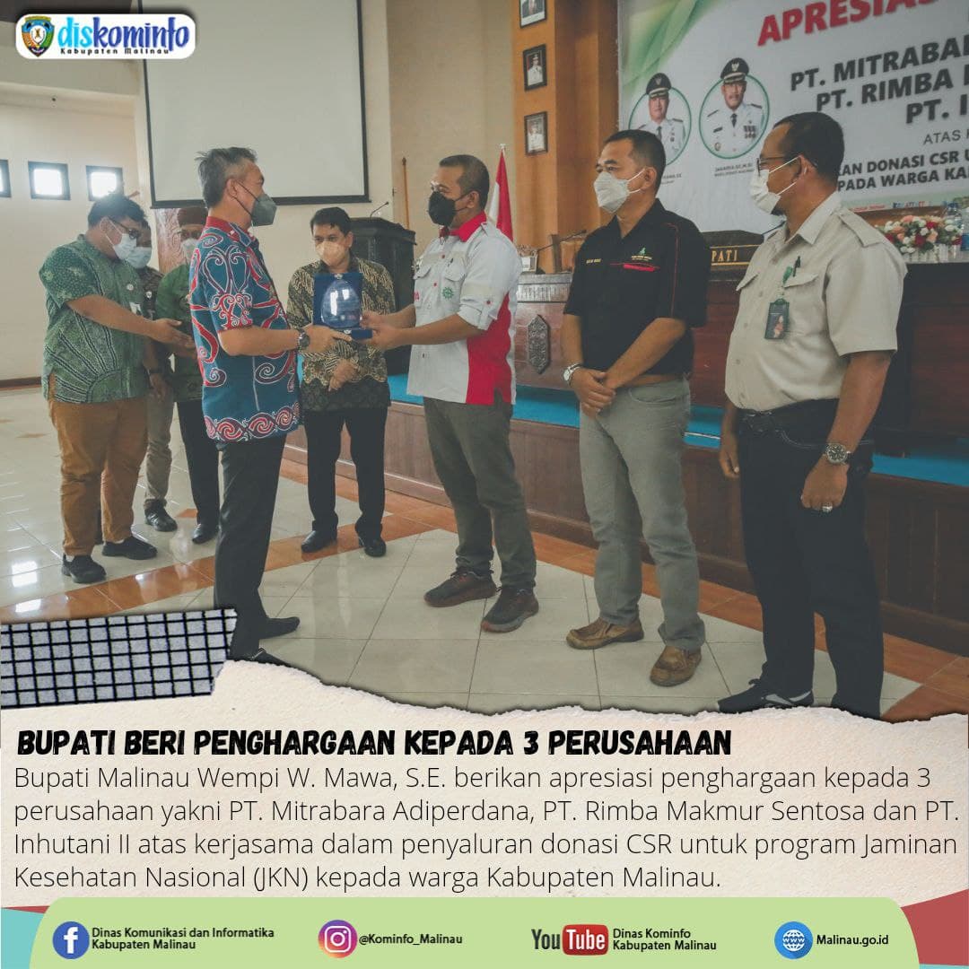 Jalankan Program JKN, Bupati Beri Penghargaan 3 Perusahaan main image