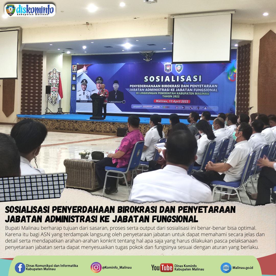 Bupati Buka Sosialisasi Penyederhanaan Birokrasi dan Penyetaraan Jabatan Administrasi ke Jabatan Fungsional main image