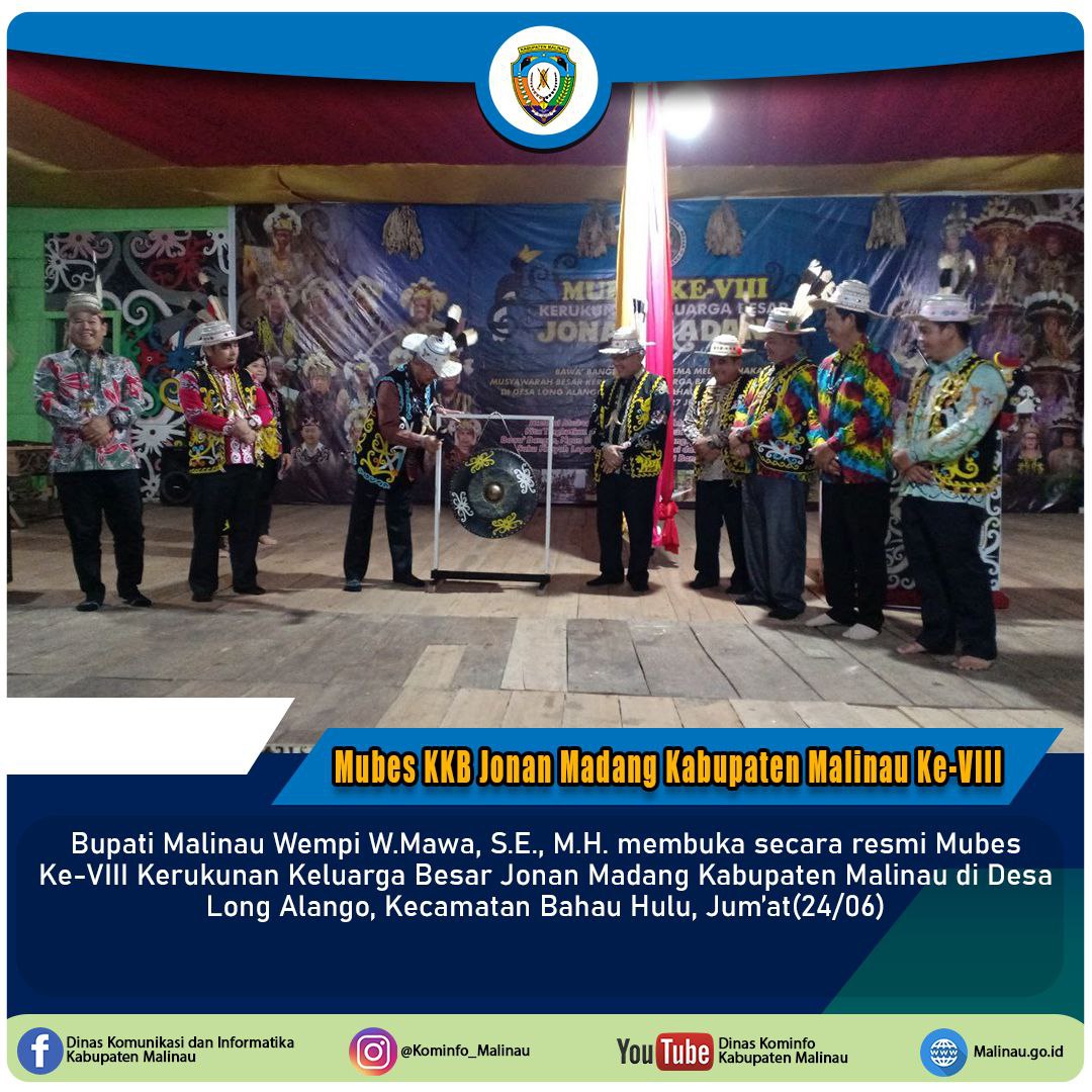 Bupati Buka Secara Resmi Mubes Ke-VIII KKB Jonan Madang Kabupaten Malinau main image