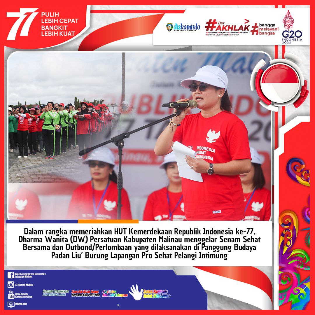 DW Persatuan Kabupaten Malinau Gelar Senam Bersama dan Outbond main image