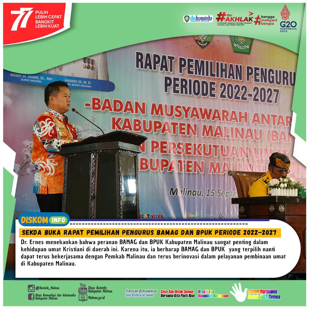 Sekda Buka Rapat Pemilihan Pengurus BAMAG dan BPUK Periode 2022-2027 main image
