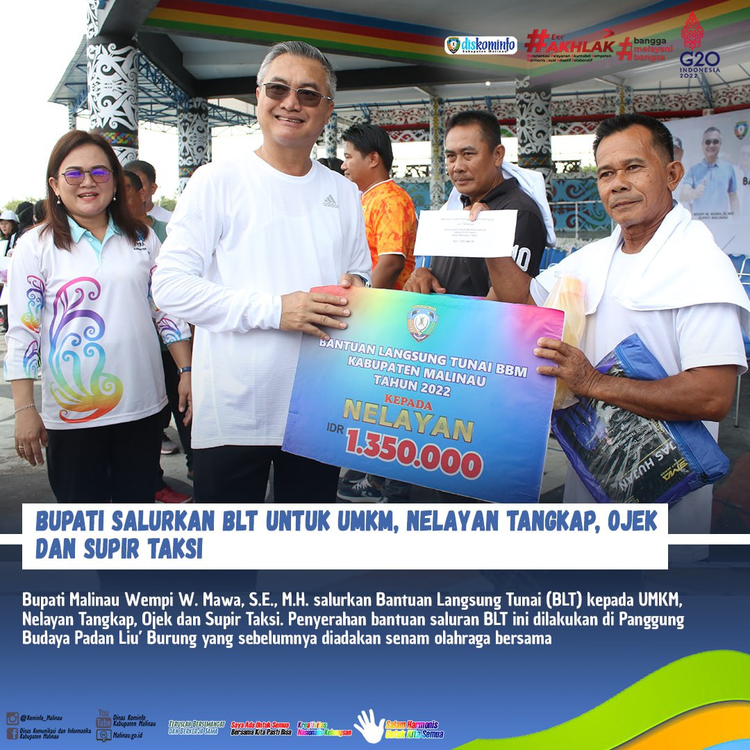 Bupati Salurkan BLT Untuk UMKM, Nelayan Tangkap, Ojek dan Supir Taksi main image