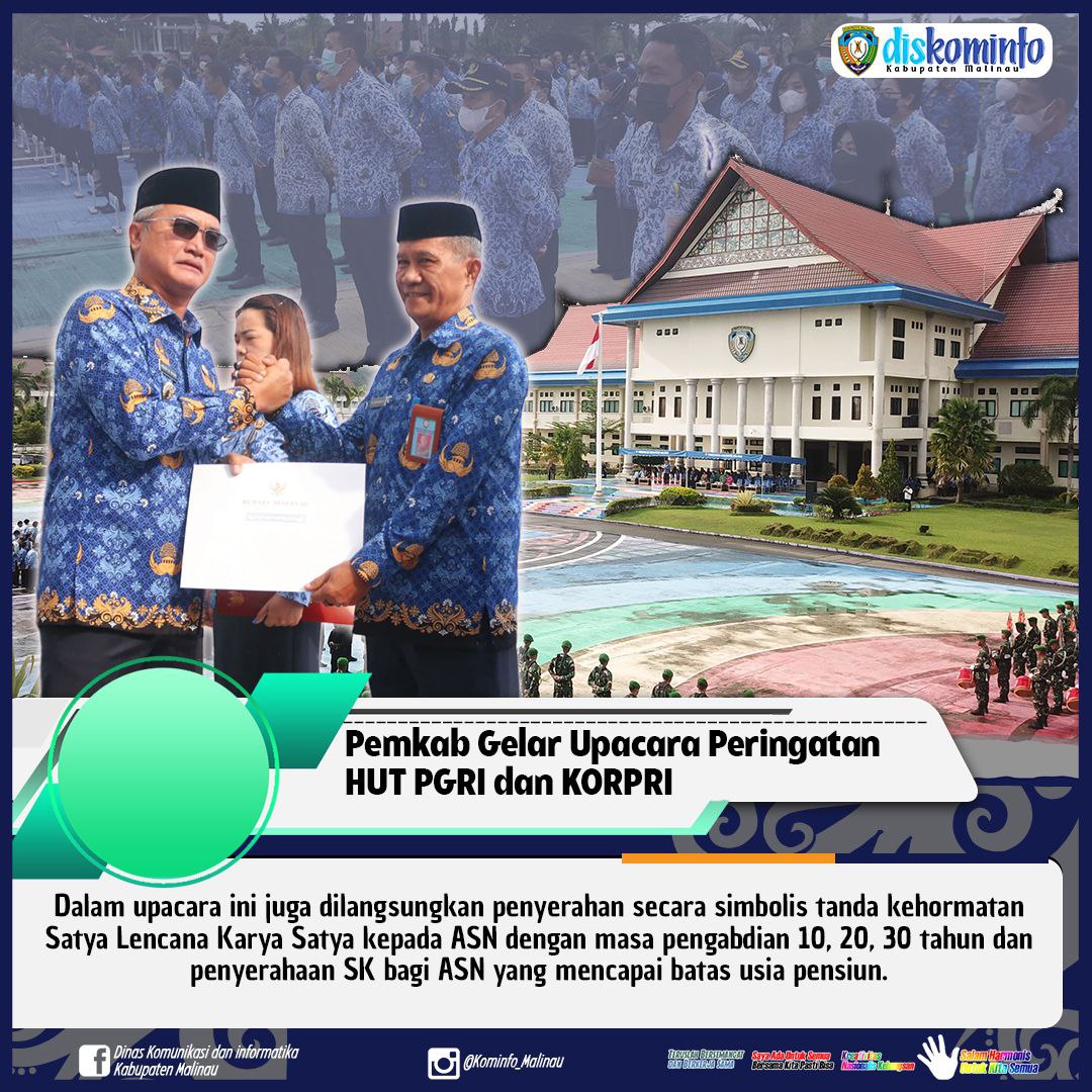 Pemkab Gelar Upacara Peringatan HUT PGRI dan Korpri main image