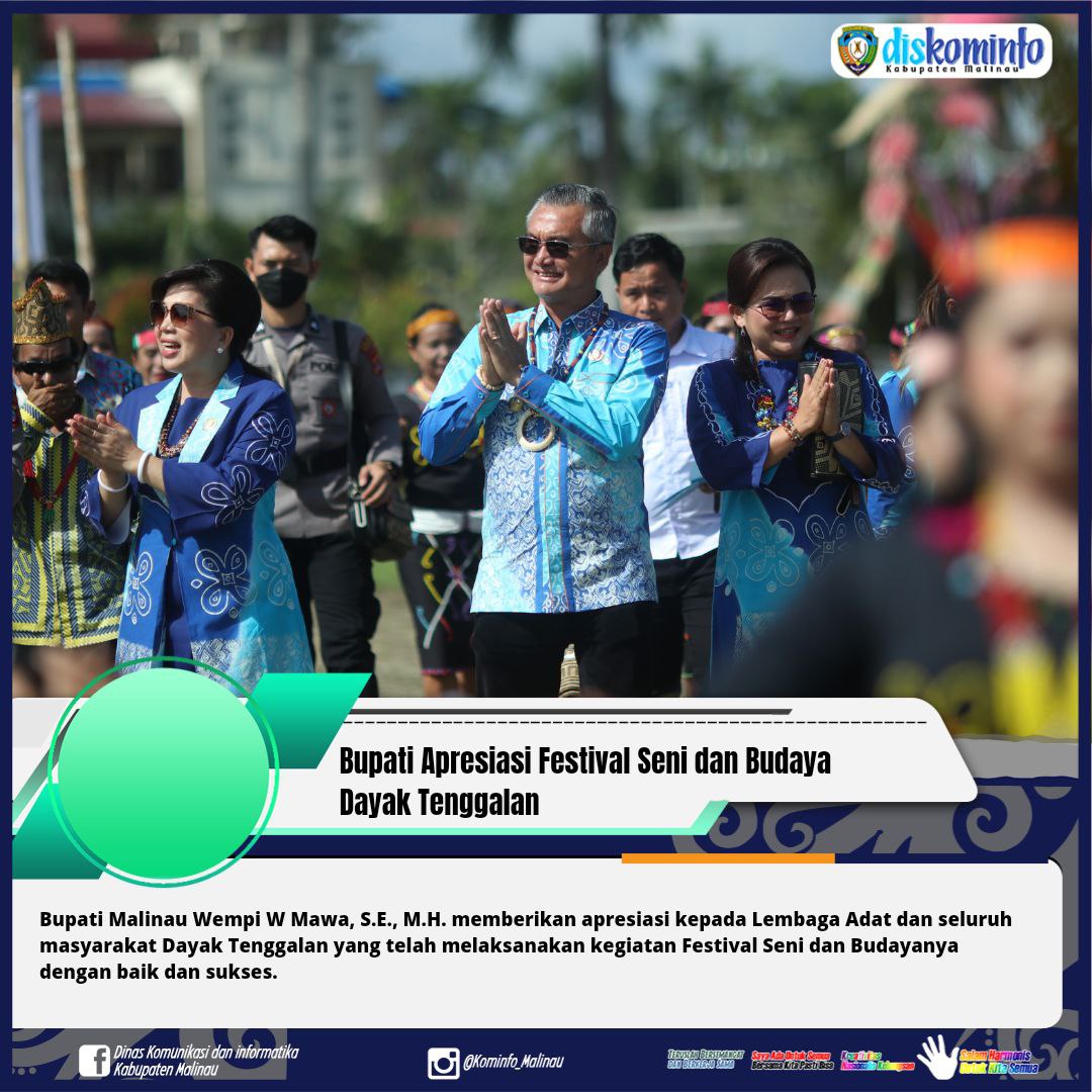 Berjalan Sukses, Bupati Apresiasi Festival Seni dan Budaya Dayak Tenggalan main image