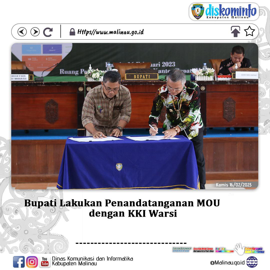Bupati Lakukan Penandatanganan MOU Dengan KKI Warsi main image