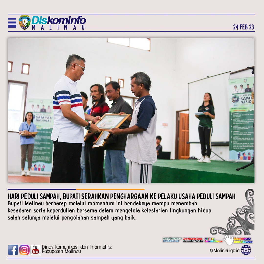 Hari Peduli Sampah Nasional, Bupati Serahkan Penghargaan Ke Pelaku Usaha Peduli Sampah main image