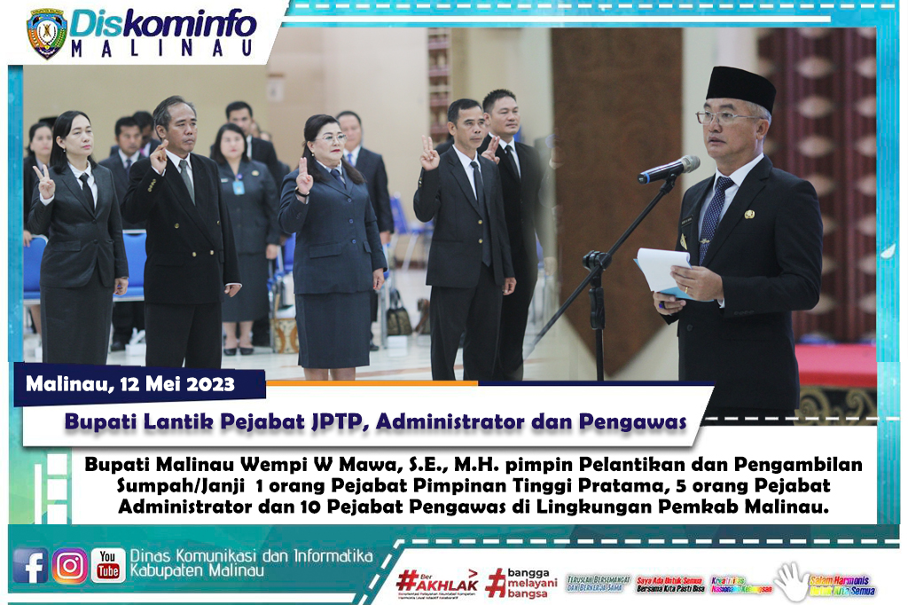 Bupati Lantik Pejabat JPTP, Administrator dan Pengawas main image