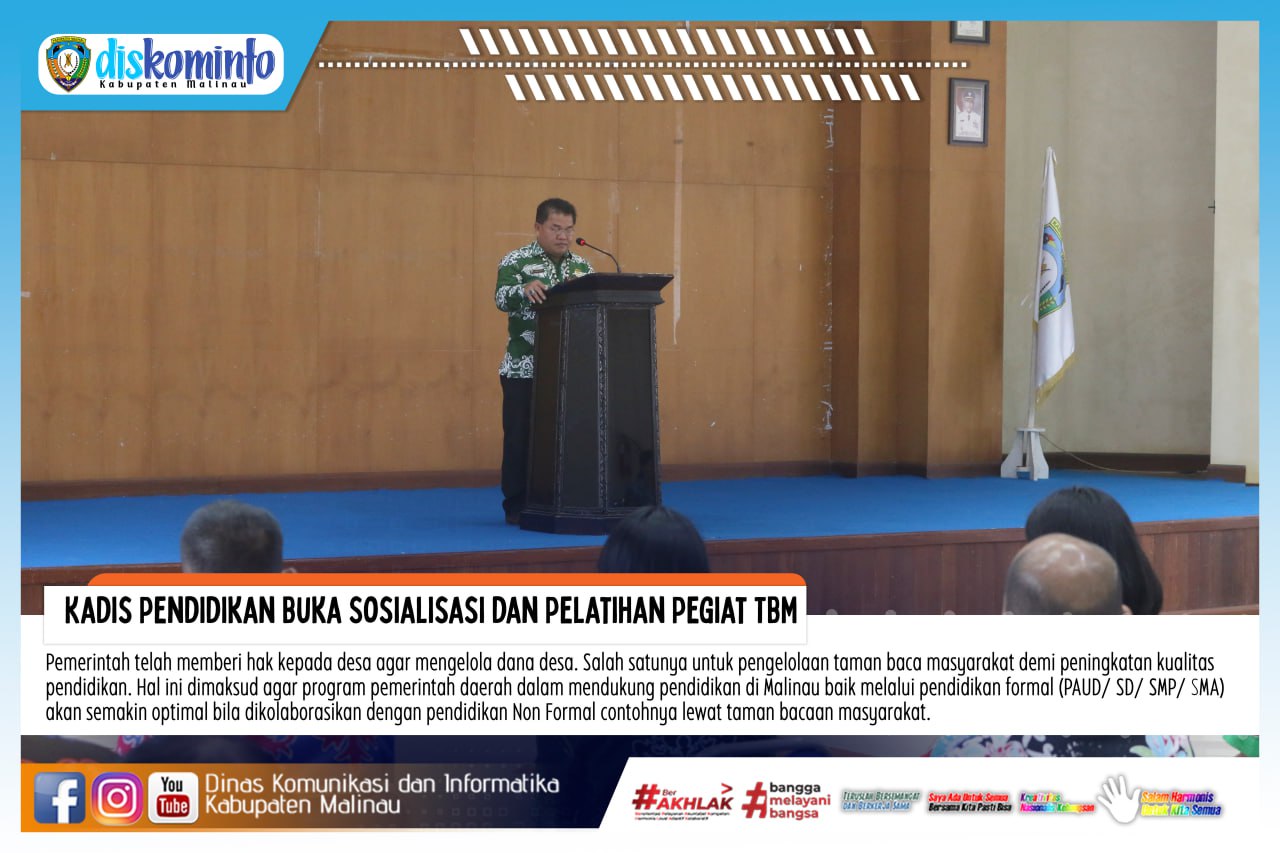 Kadis Pendidikan Buka Sosialisasi dan Pelatihan Pegiat TBM main image