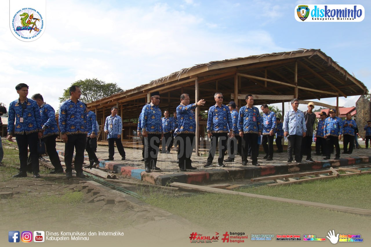 Bupati Tinjau Pembangunan Stand Pameran Jelang Perayaan Irau dan HUT Malinau image 3