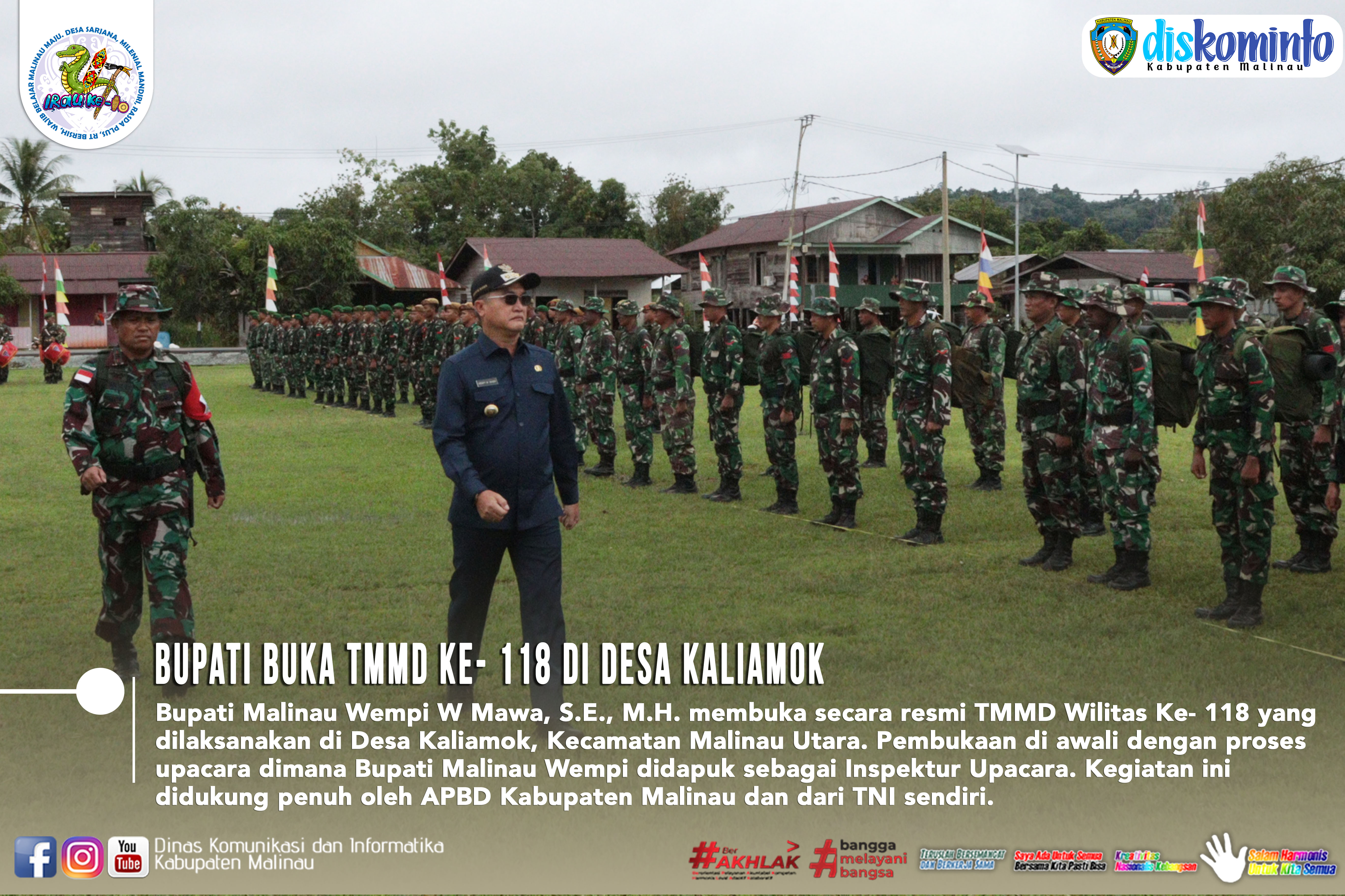 Bupati Buka TMMD Ke- 118 di Desa Kaliamok main image