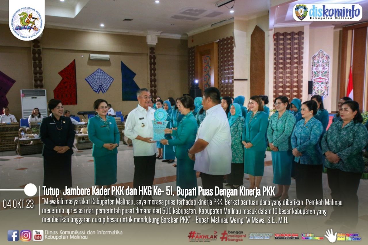 Tutup Jambore Kader PKK dan HKG Ke- 51, Bupati Puas Dengan Kinerja PKK main image