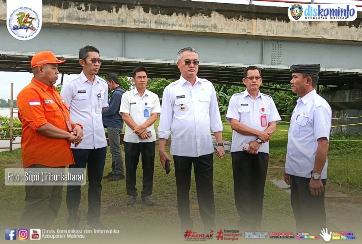 Bupati Tinjau Lokasi Longsor Di Bawah Jembatan Siring Desa Malinau Seberang image 2