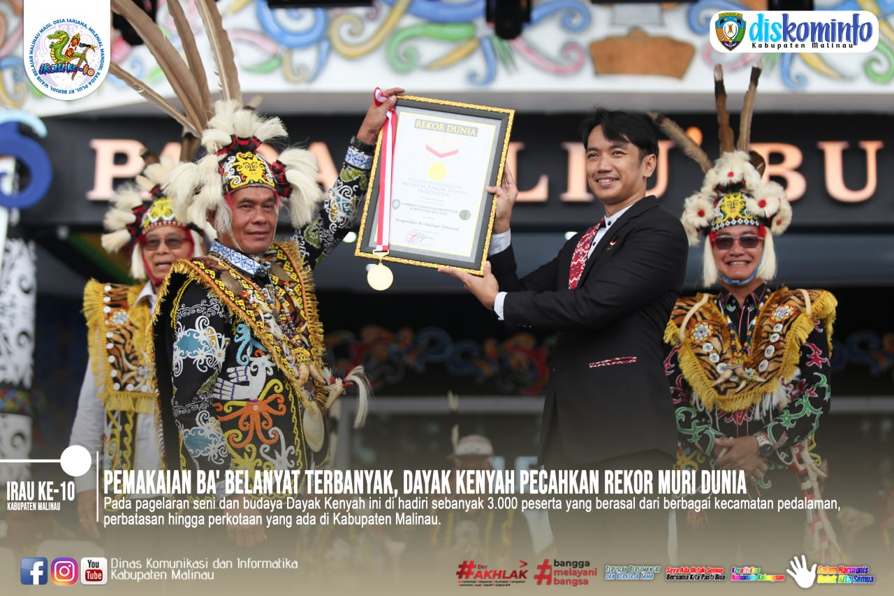 Pemakaian Ba\\' Belanyat Terbanyak, Dayak Kenyah Pecahkan Rekor MURI Dunia main image