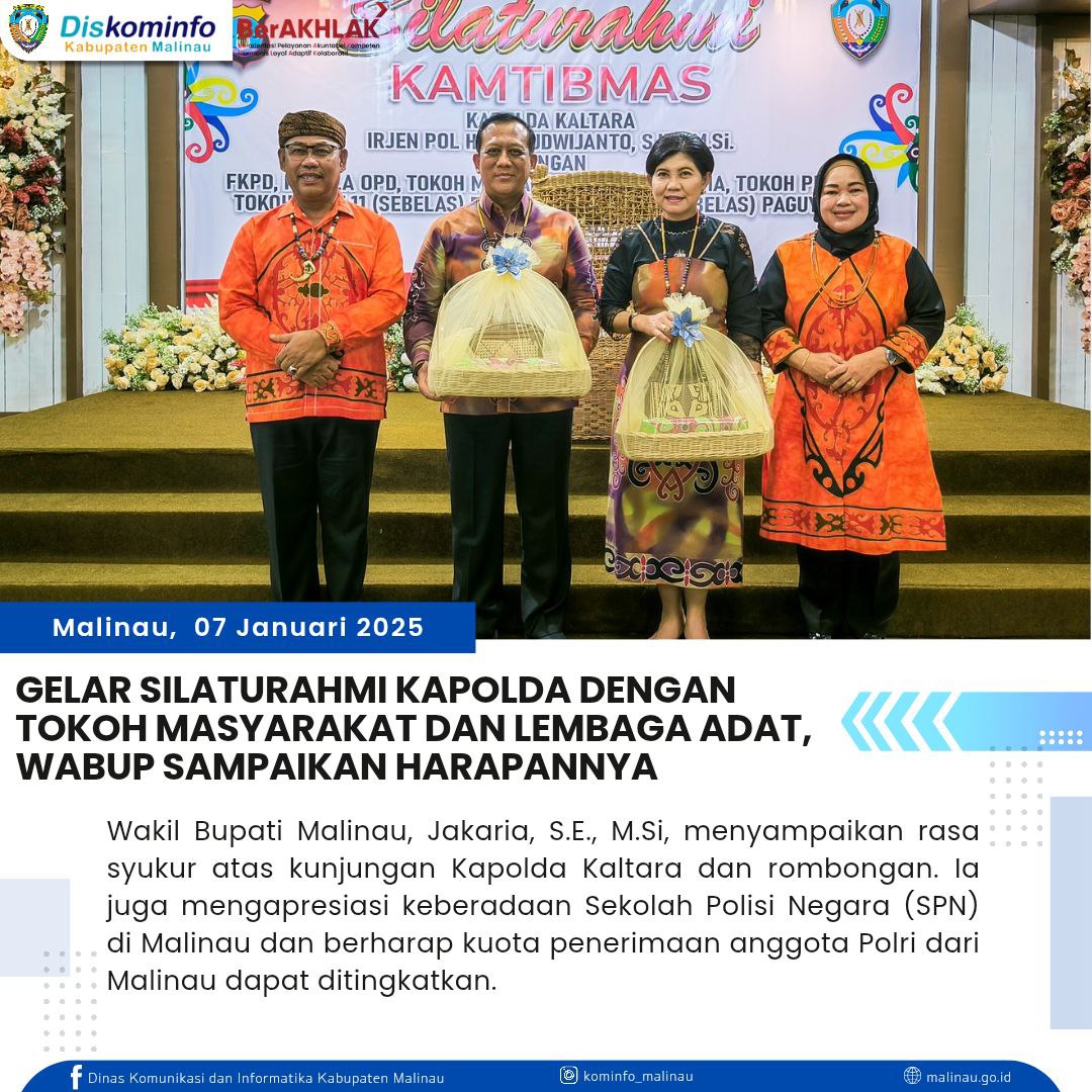 Gelar Silaturahmi Kapolda dengan Tokoh Masyarakat dan Lembaga Adat, Wabup Sampaikan Harapannya main image