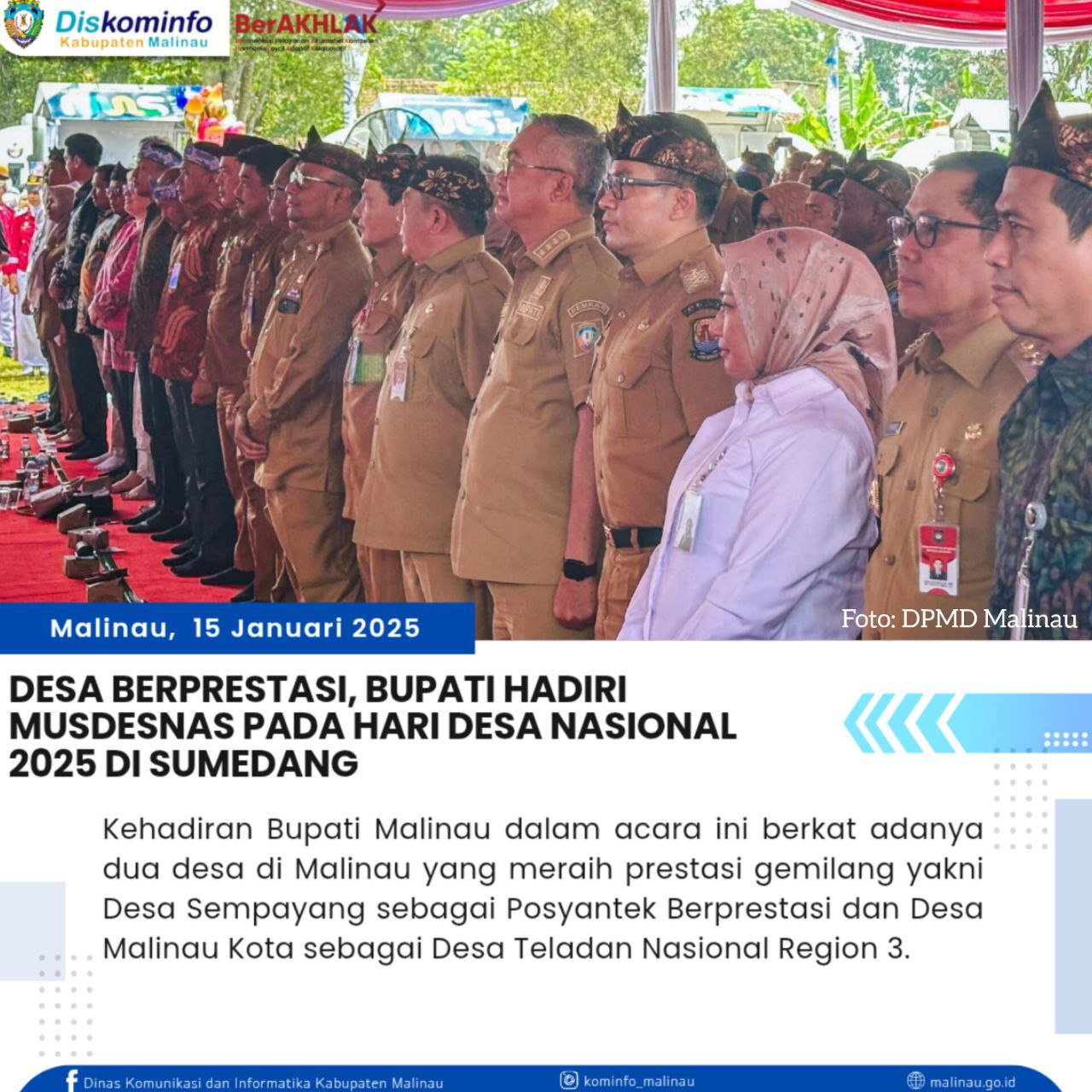 Desa Berprestasi, Bupati Hadiri Musdesnas Hari Desa Nasional 2025 di Sumedang main image