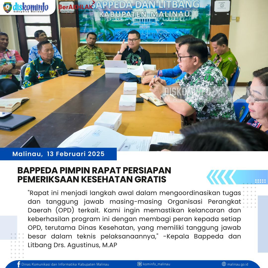 Bappeda dan Litbang Pimpin Rapat Persiapan Pemeriksaan Kesehatan Gratis main image