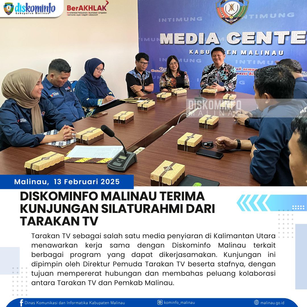 Diskominfo Malinau Terima Kunjungan Silaturahmi dari Tarakan TV revisi main image