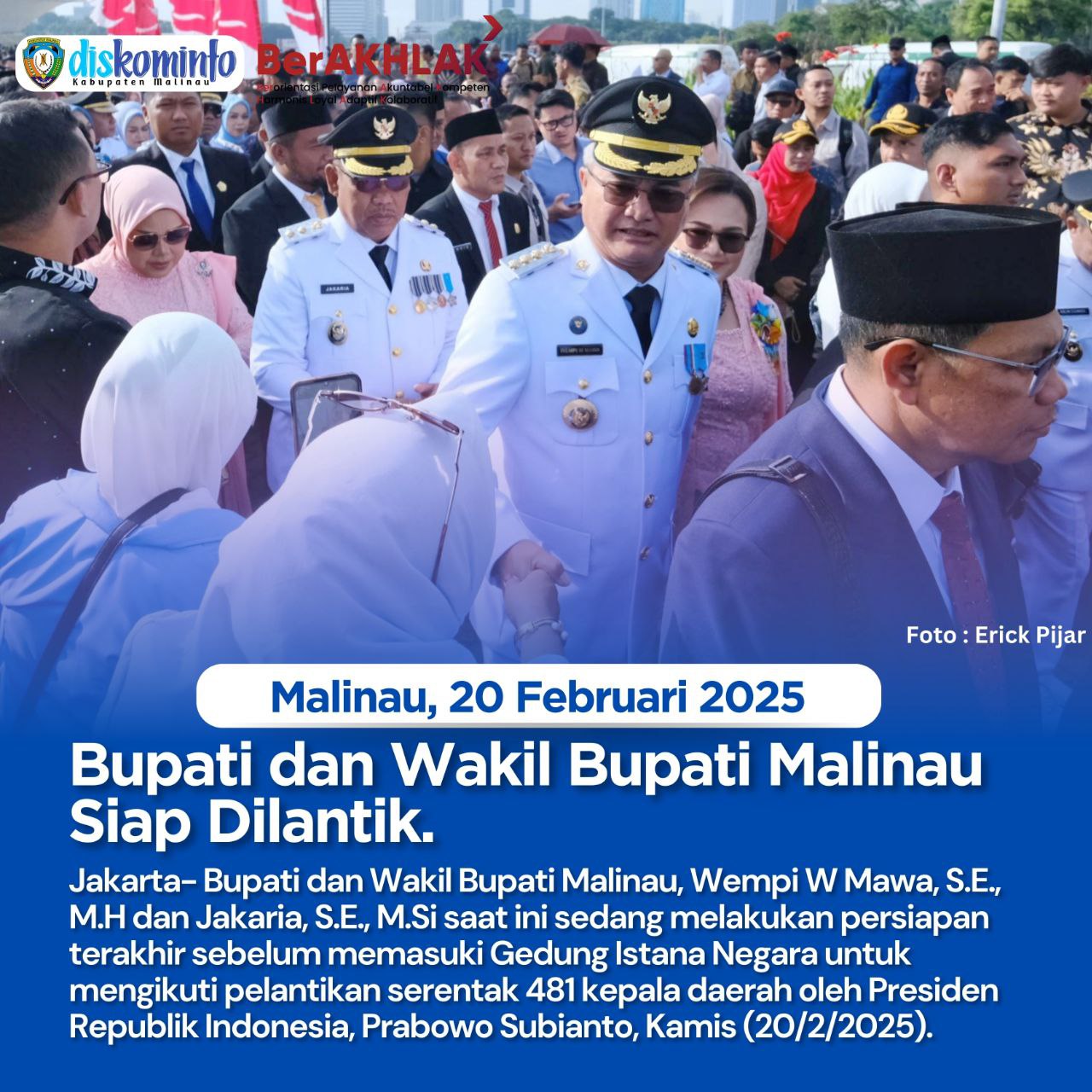 Bupati dan Wakil Bupati Malinau Siap Dilantik main image