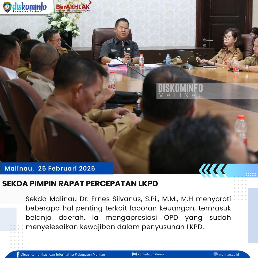 Sekda Pimpin Rapat Percepatan LKPD main image