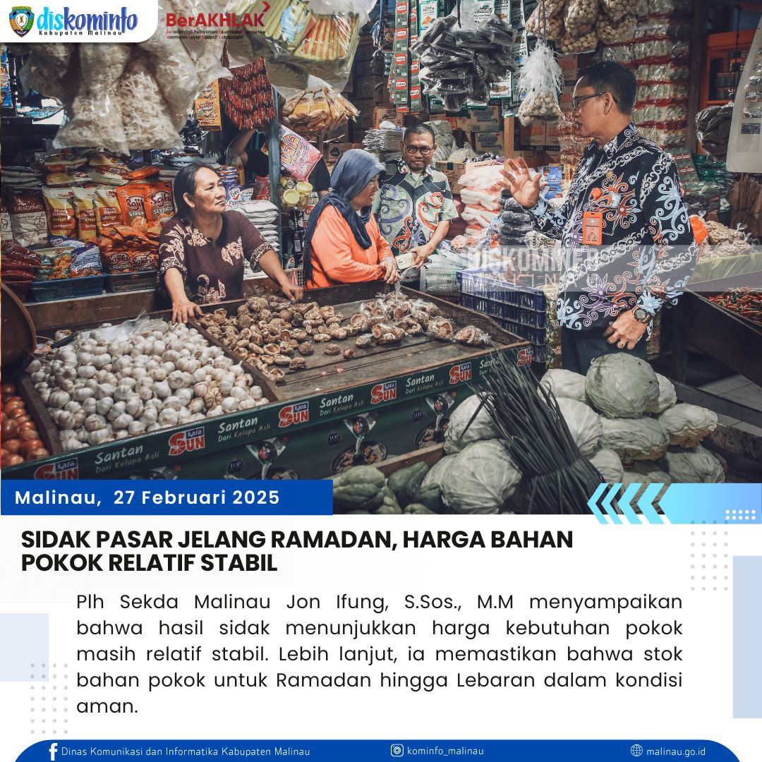 Sidak Pasar Jelang Ramadhan, Harga Bahan Pokok Relatif Stabil main image