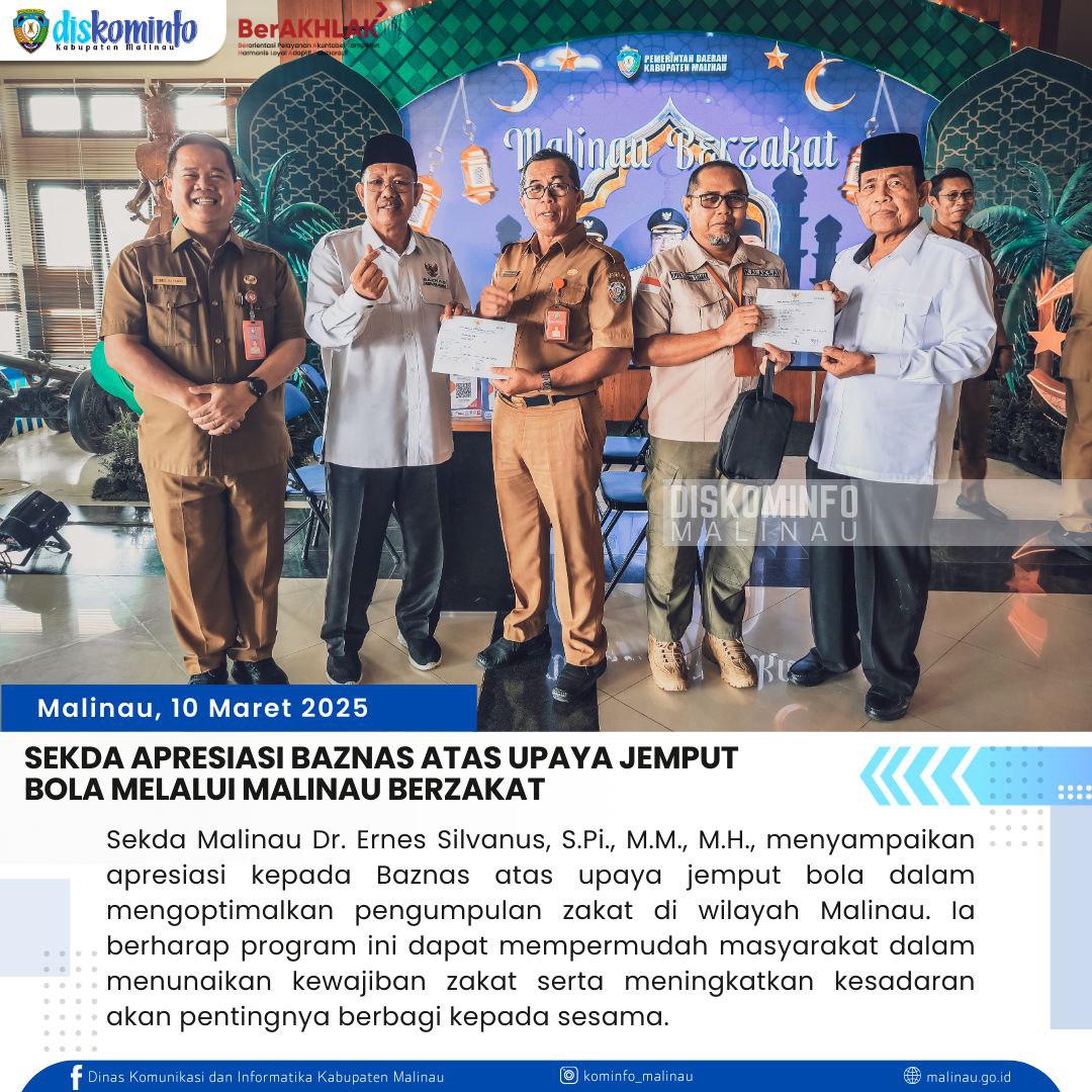 Sekda Apresiasi Baznas Atas Upaya Jemput Bola Melalui Malinau Berzakat main image