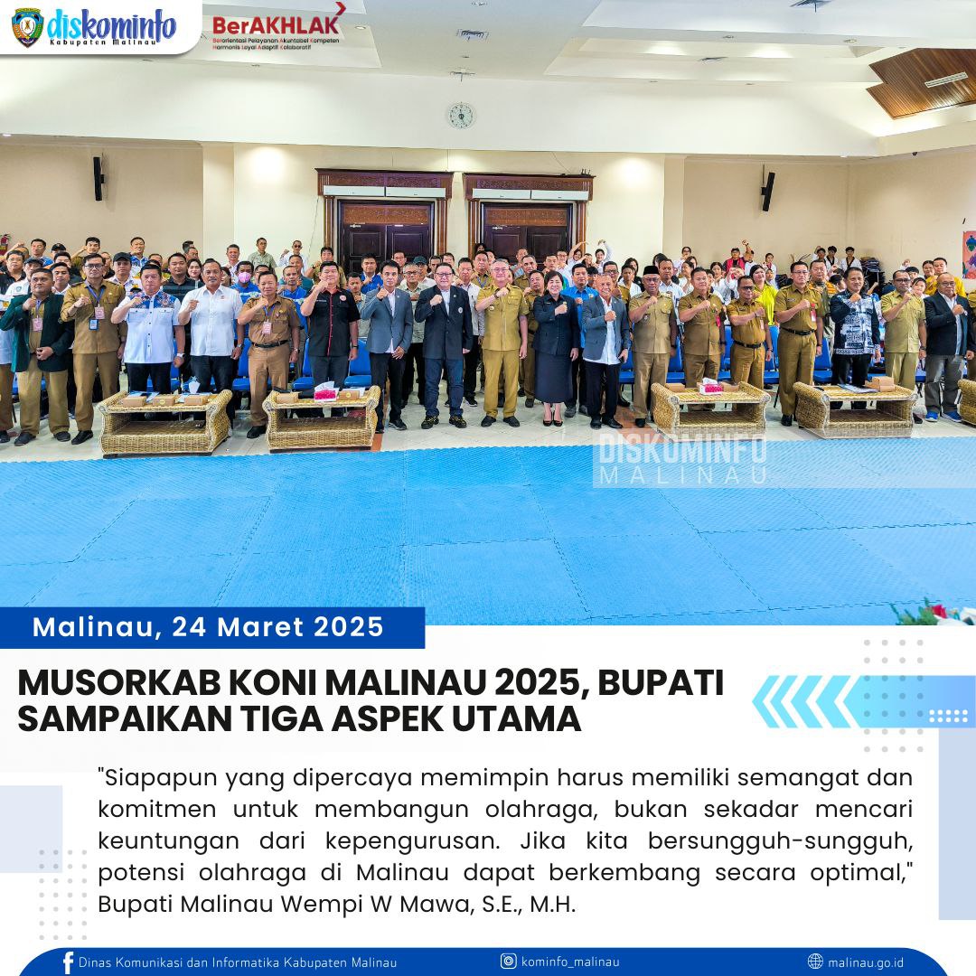 Musorkab KONI Malinau 2025, Bupati Sampaikan Tiga Aspek Utama main image