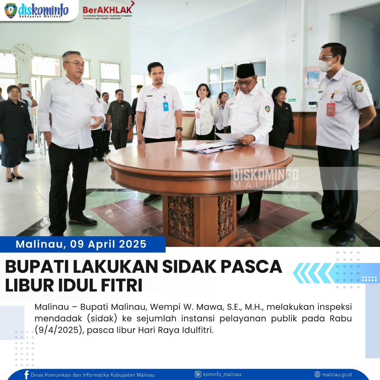 Bupati Sidak Pasca Libur Idul Fitri main image