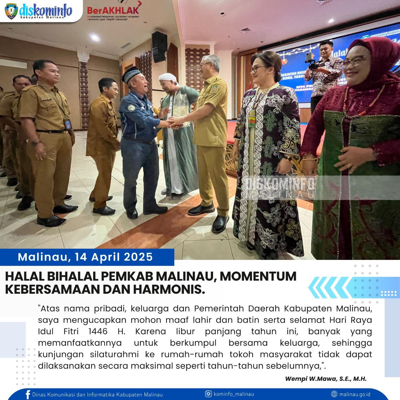 Halal Bihalal Pemkab Malinau, Momentum Kebersamaan dan Harmonis main image