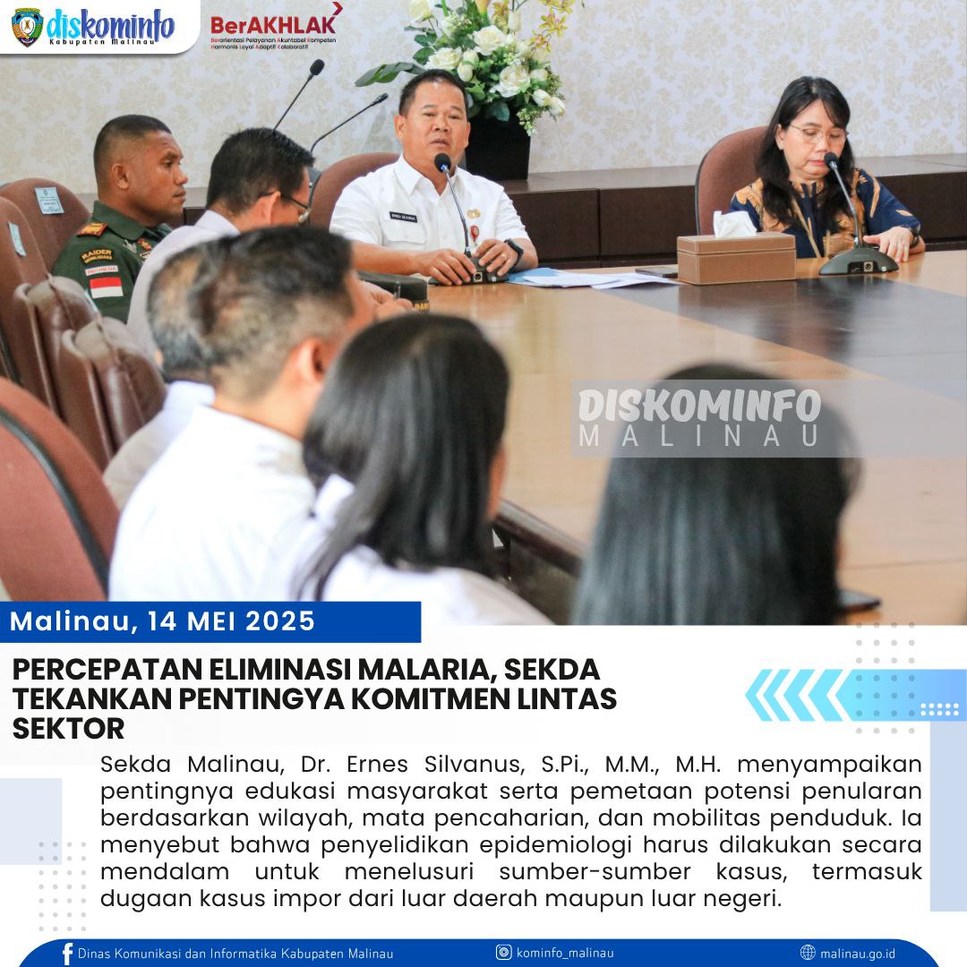 Percepatan Eliminasi Malaria, Sekda Tekankan Pentingya Komitmen Lintas Sektor main image