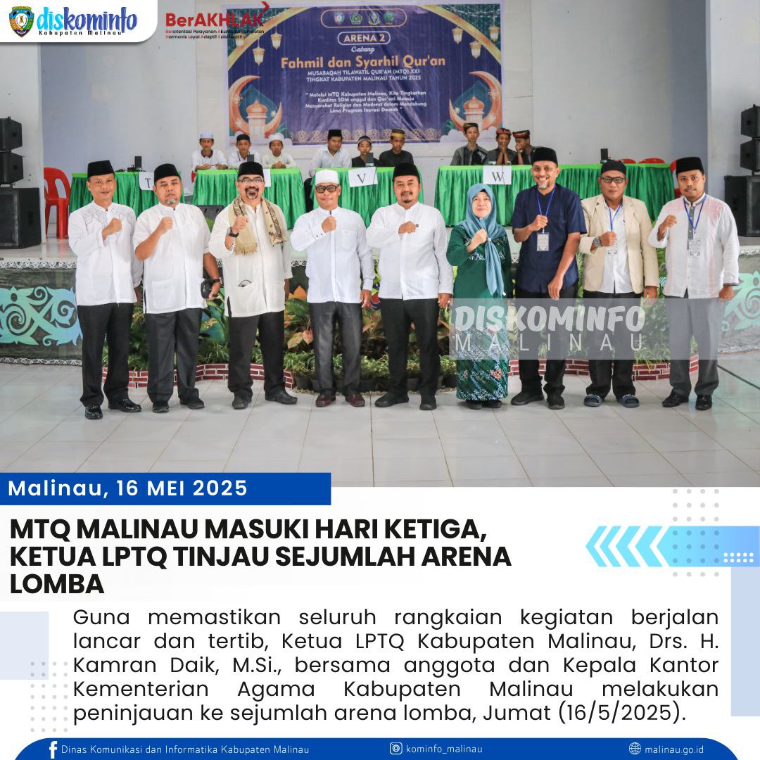MTQ Malinau Masuki Hari Ketiga, Ketua LPTQ Tinjau Sejumlah Arena Lomba main image