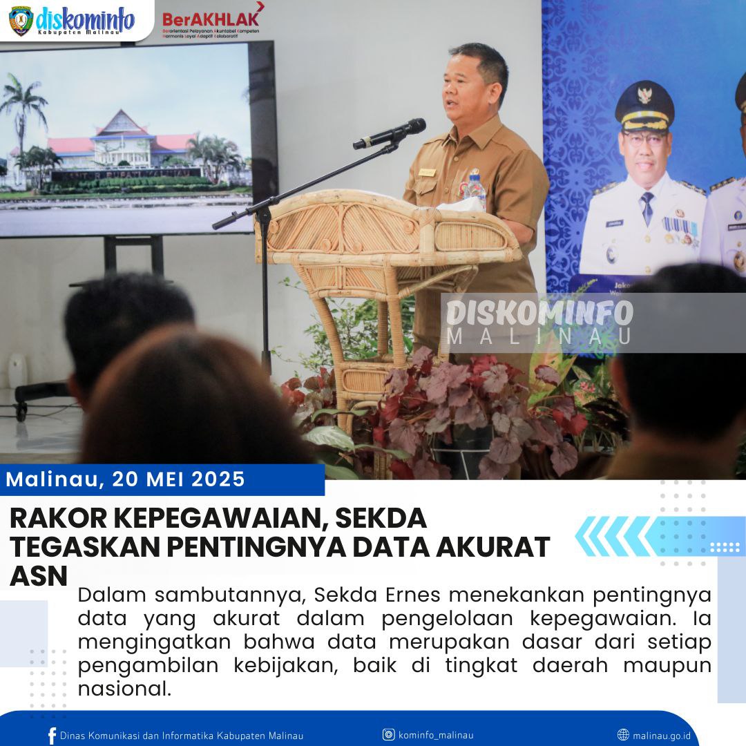 Rakor Kepegawaian, Sekda Tegaskan Pentingnya Data Akurat ASN main image