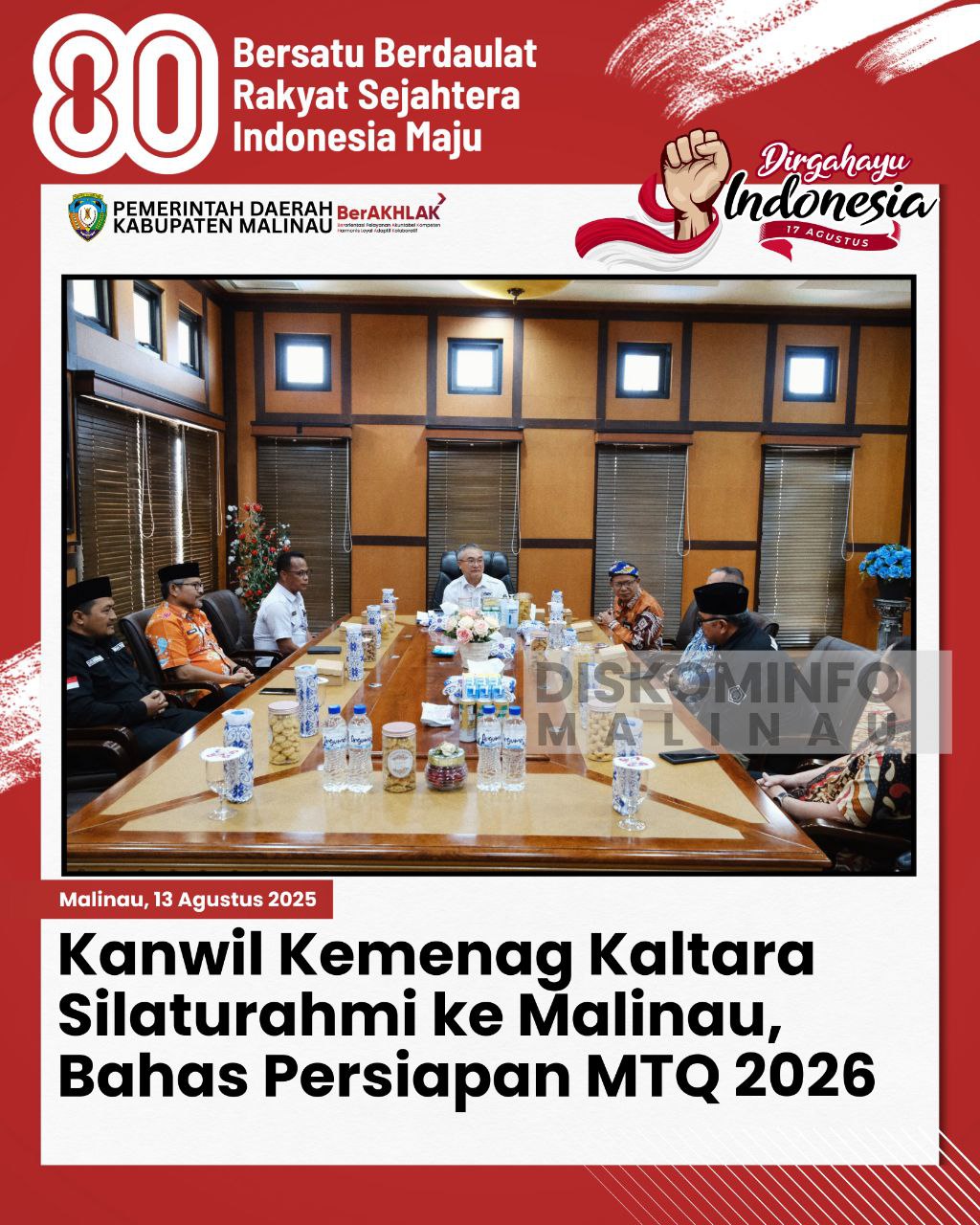 Kanwil Kemenag Kaltara Silaturahmi ke Malinau, Bahas Persiapan MTQ 2026. main image