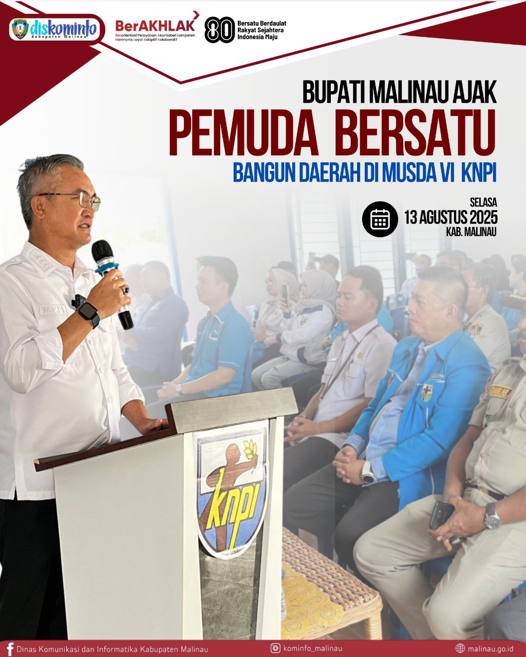 Bupati Malinau Ajak Pemuda Bersatu Bangun Daerah di MUSDA VI KNPI main image