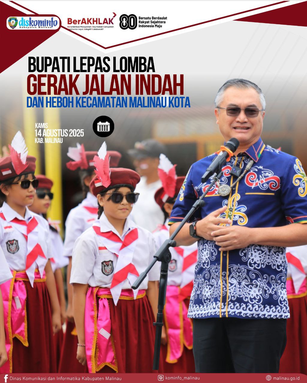 Bupati Lepas Lomba Gerak Jalan Indah dan Heboh Kecamatan Malinau Kota main image