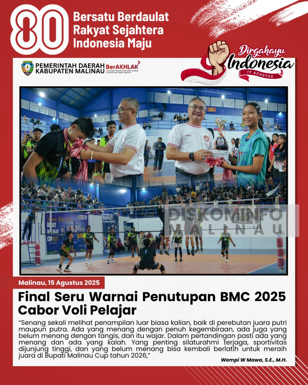 Final Seru Warnai Penutupan BMC 2025 Cabor Voli Pelajar main image