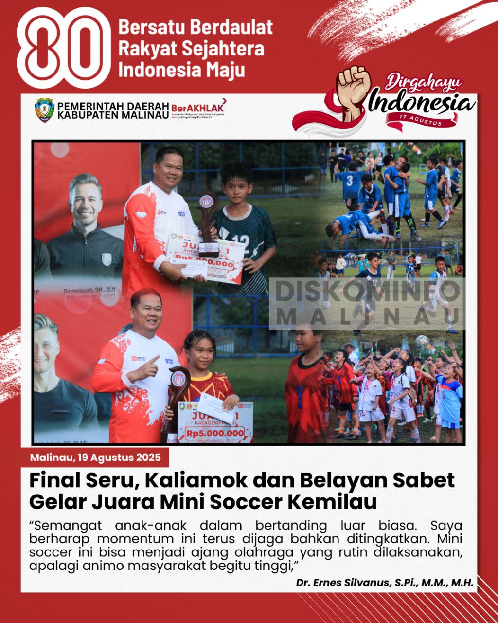 Final Seru, Kaliamok dan Belayan Sabet Gelar Juara Mini Soccer Kemilau main image
