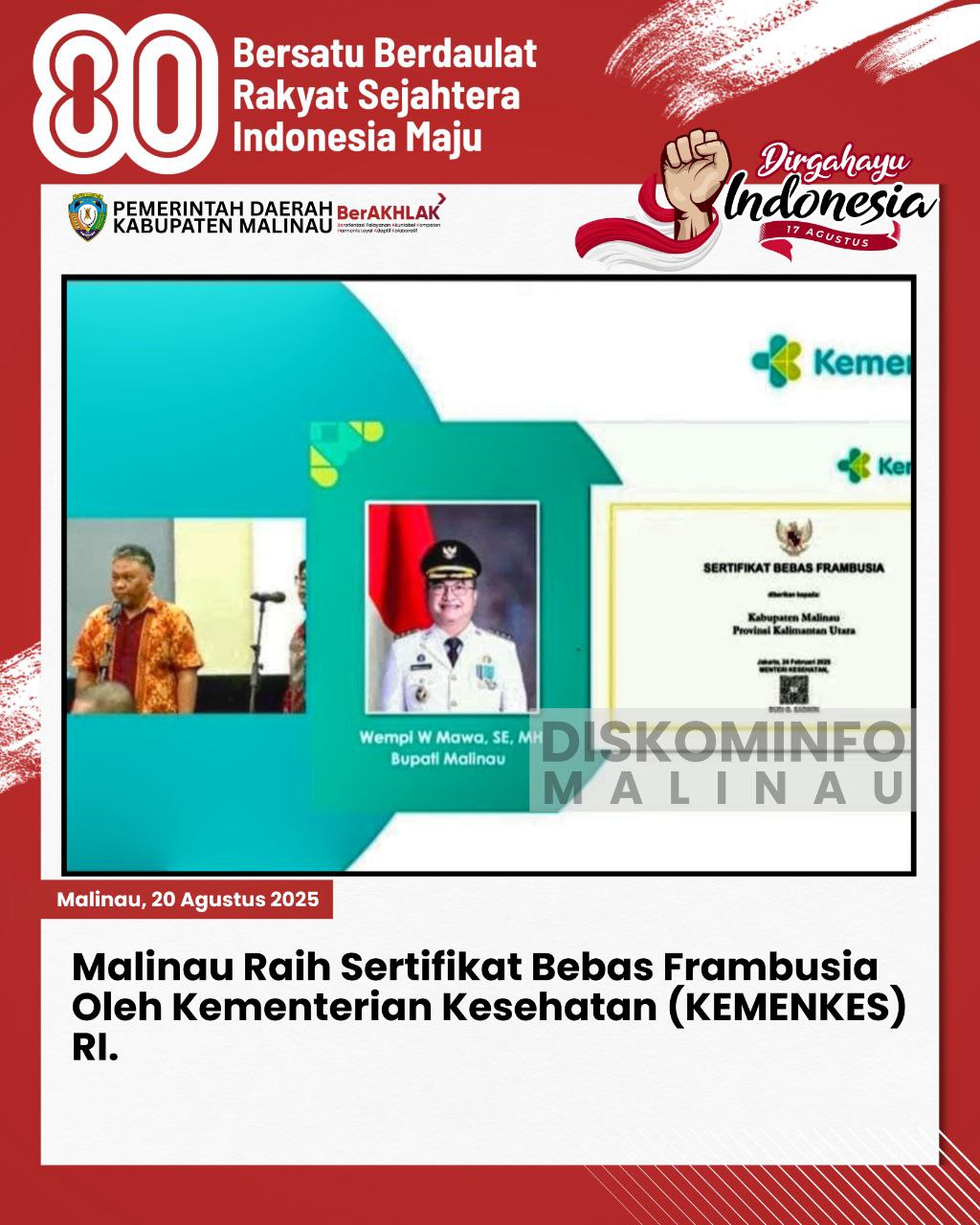 Malinau Raih Sertifikat Bebas Frambusia main image