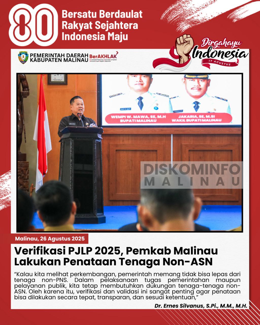 Verifikasi PJLP 2025, Pemkab Malinau Lakukan Penataan Tenaga Non-ASN main image