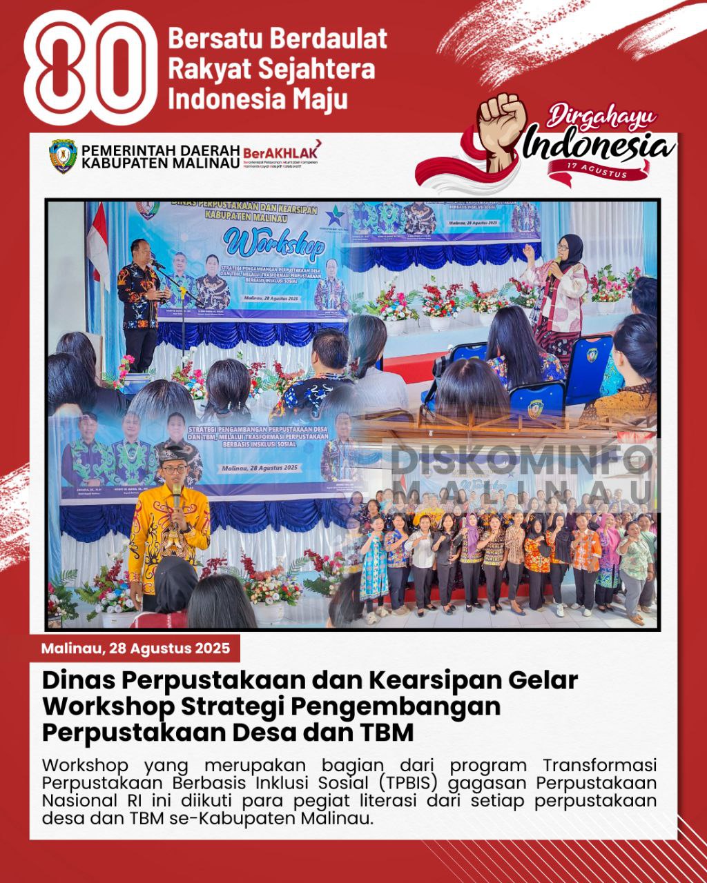 Dinas Perpustakaan dan Kearsipan Gelar Workshop Strategi Pengembangan Perpustakaan Desa dan TBM main image