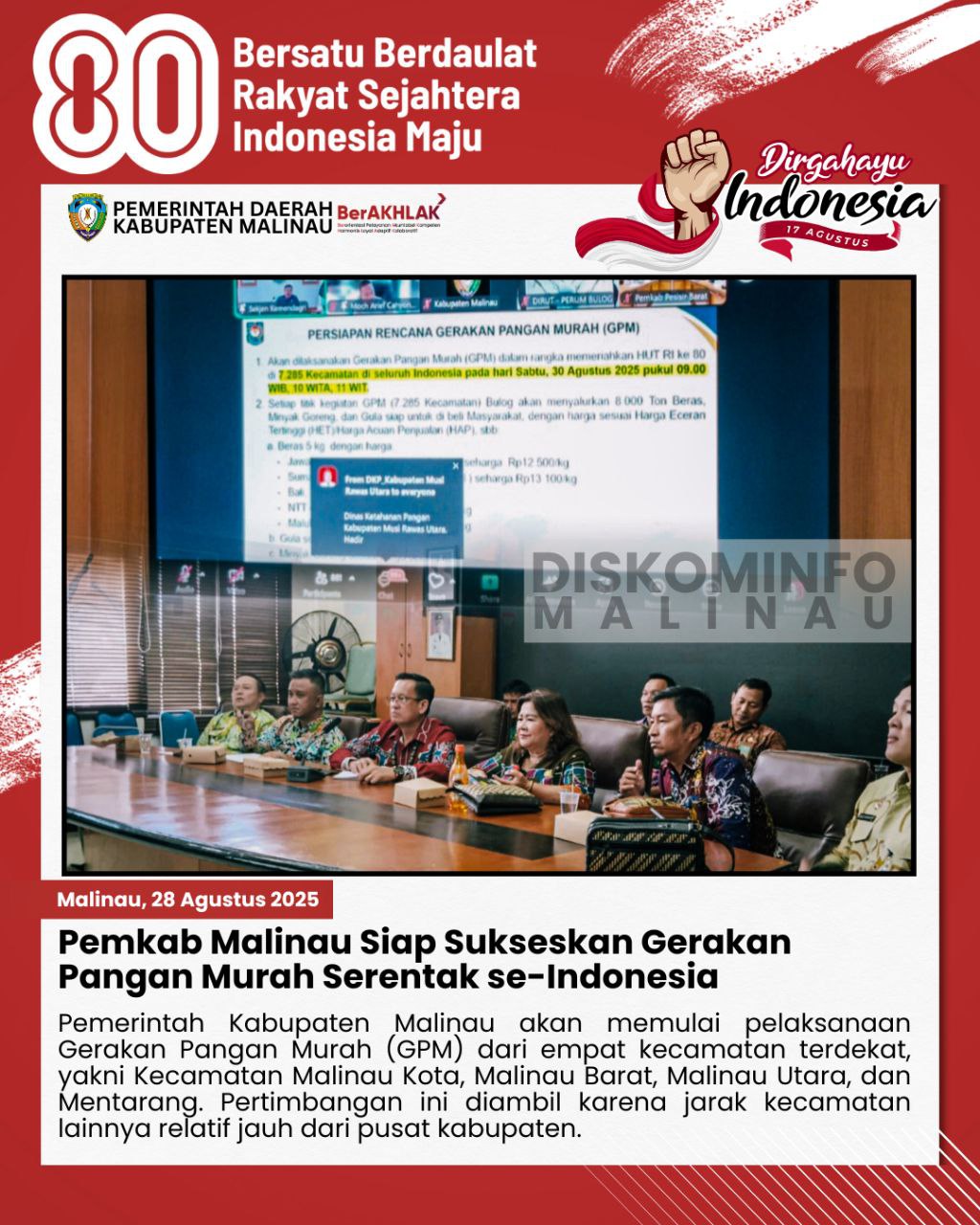 Pemkab Malinau Siap Sukseskan Gerakan Pangan Murah Serentak se-Indonesia main image