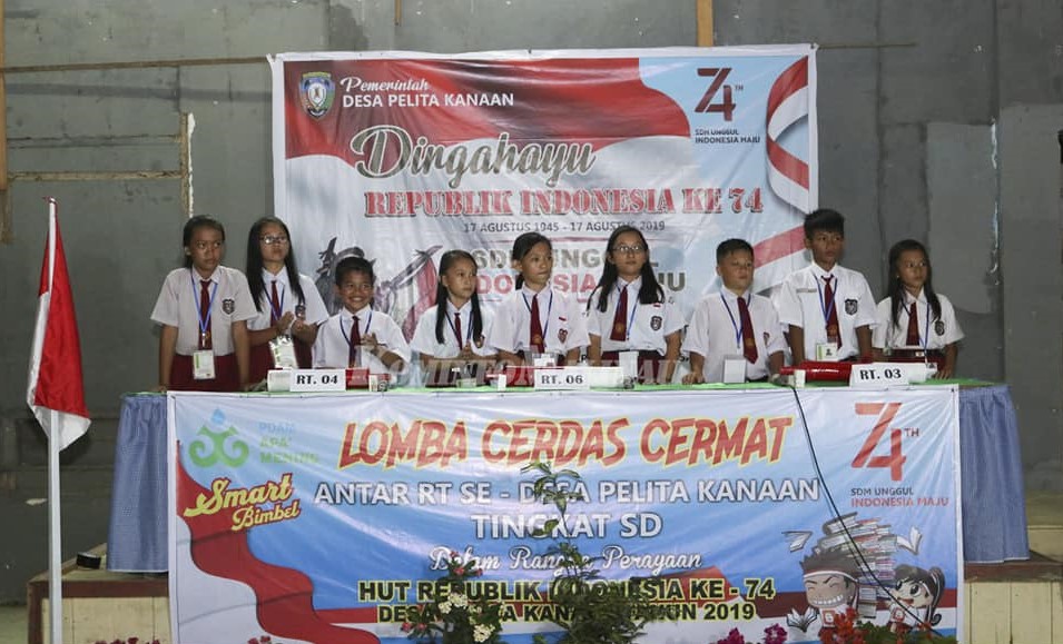 Ciptakan SDM yang Unggul, Desa Pelita Kanaan Adakan Lomba Cerdas Cermat Tingkat SD