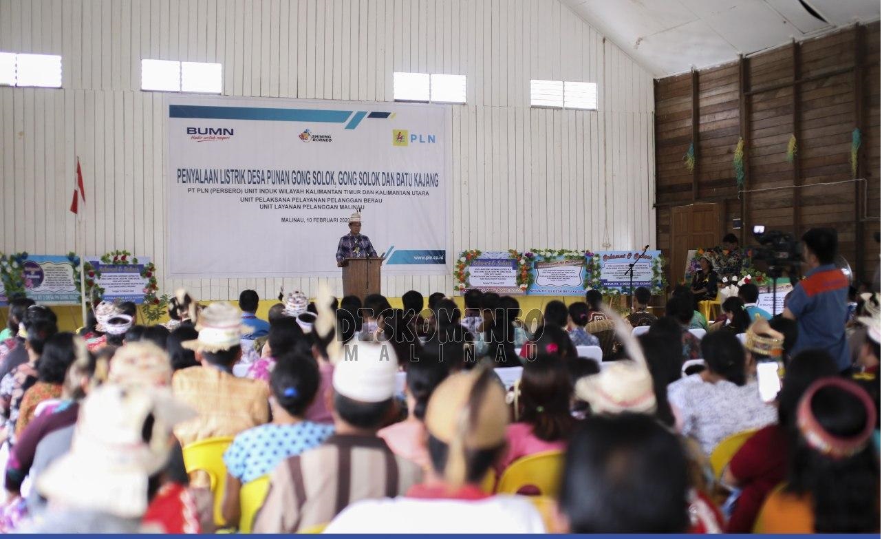 Bupati Malinau Resmikan Jaringan Listrik PLN di 3 Desa