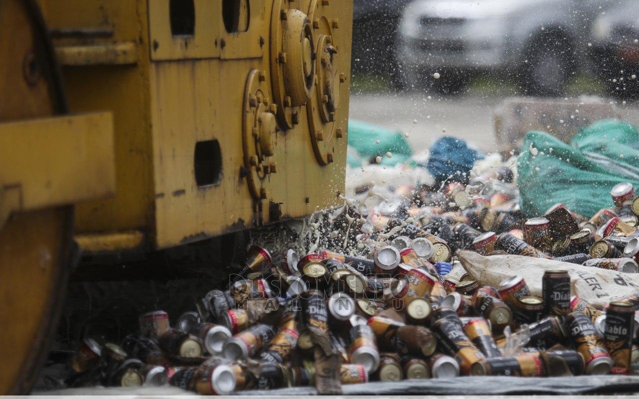 Satpol PP Musnahkan Miras Hasil Operasi Pekat