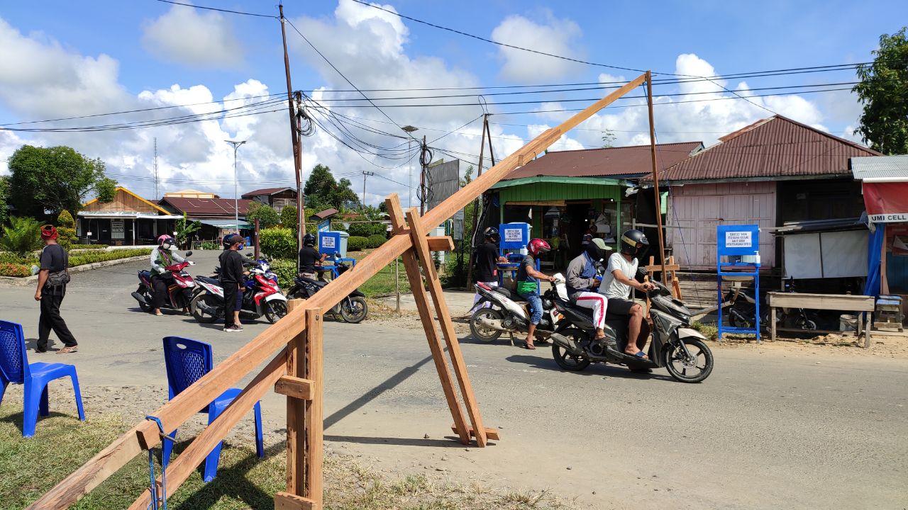 Desa Malinau Seberang Mulai Berlakukan Buka Tutup Jalan Dengan Portal