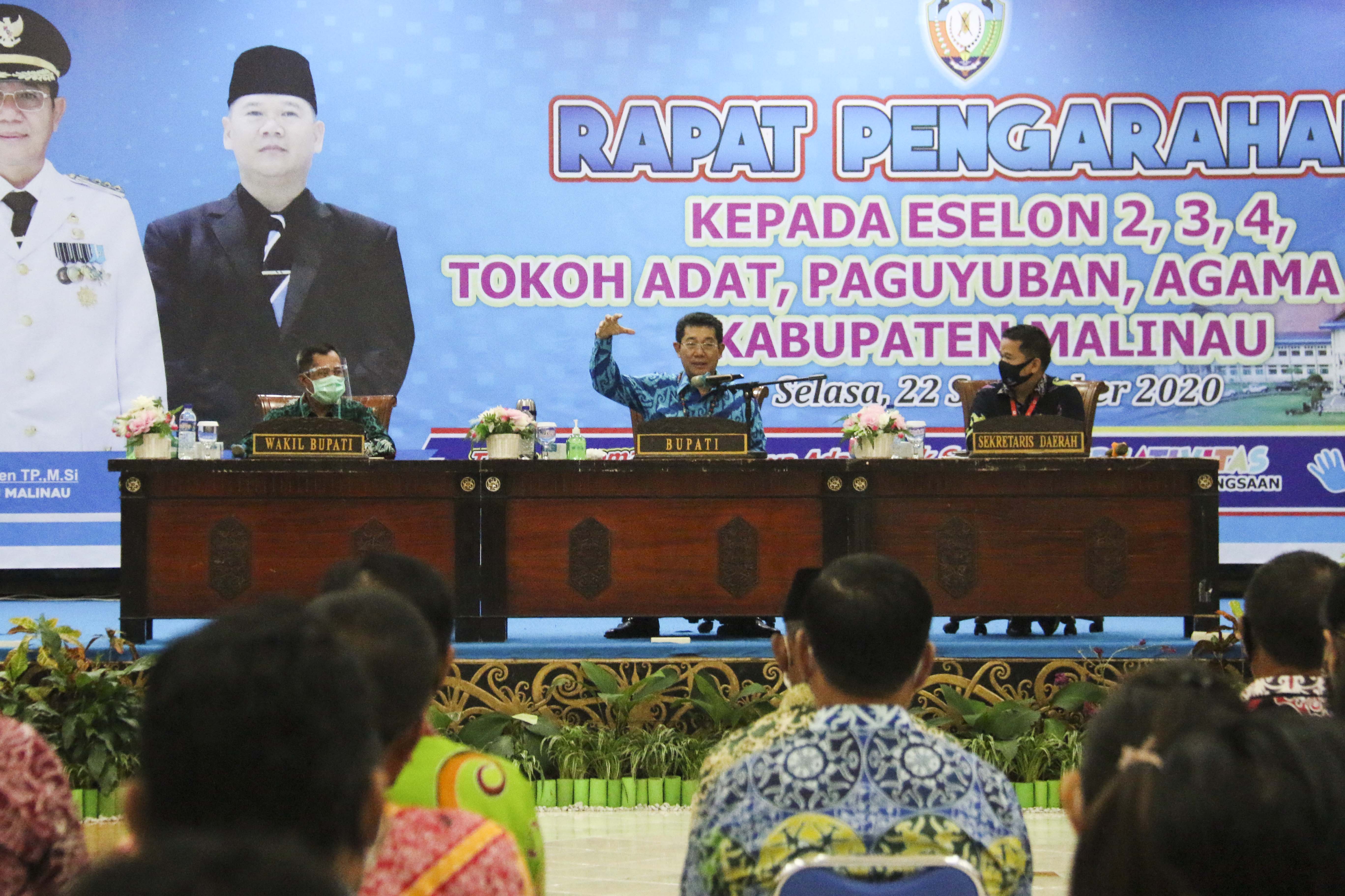 Adakan Rapat Pengarahan, Bupati Malinau : Tolong Jaga Malinau Agar Tetap Aman