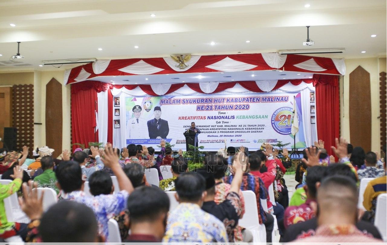 Malam Syukuran HUT Ke-21 Kabupaten Malinau, Plt. Bupati Malinau Ajak Semua Terus Bersemangat dan Proaktif Membangun Malinau