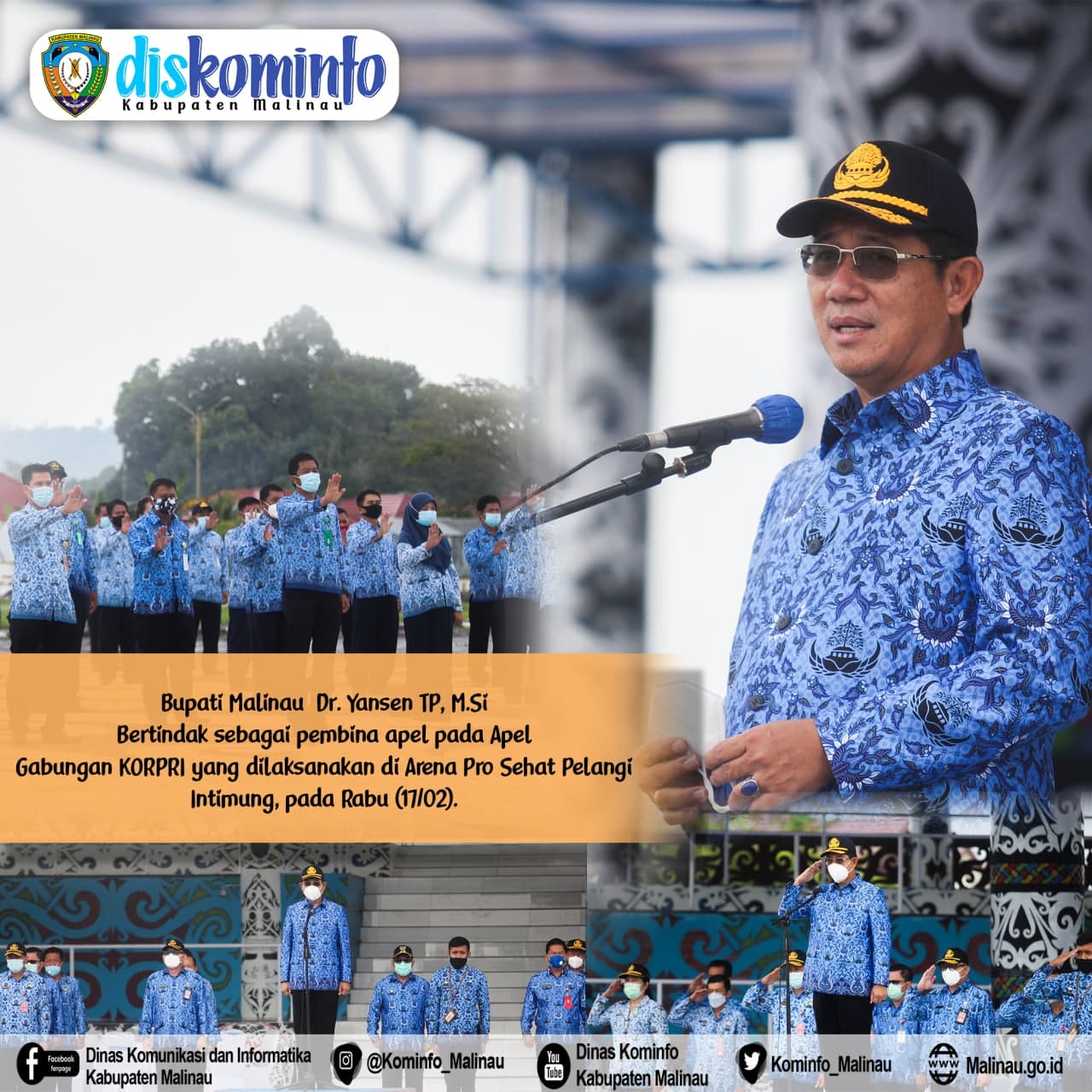 Pimpin Apel Gabungan Korpri, Bupati Sampaikan Arahan Formal Terakhir