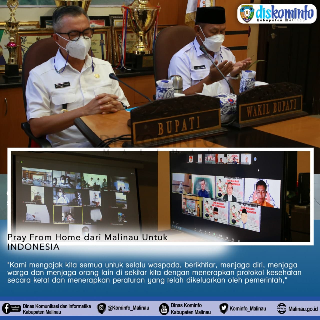 Pemkab Gelar #PrayFromHome Dari Malinau untuk Indonesia
