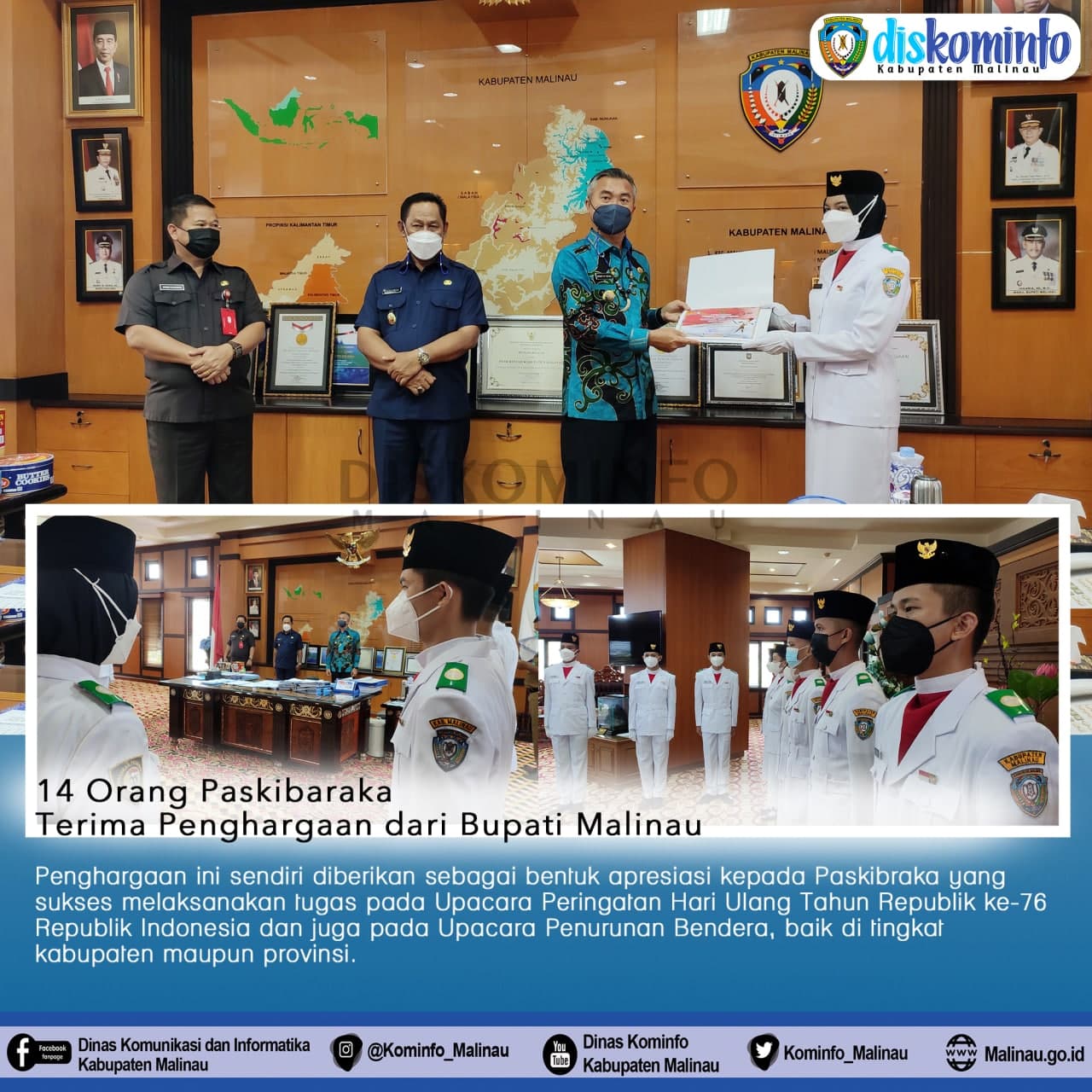 14 Orang Paskibraka Terima Penghargaan dari Bupati Malinau